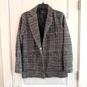 Scale Made in Korea Women’s Black White Houndstooth Print Jacket Blazer sz 4